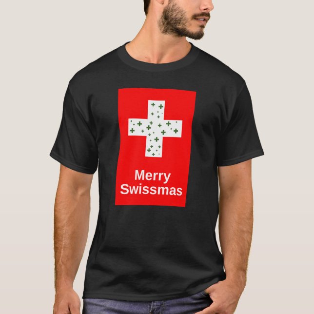 T-shirt Joyeux Swissmas Funny Noël et Noël de vacances Gre (Devant)