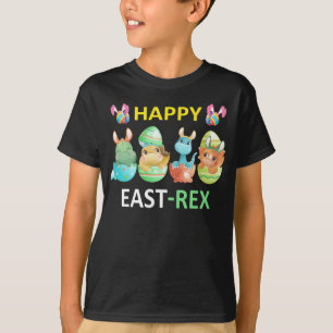 T-shirt Joyeux T-Rex Dinosaur Easter Bunny Egg
