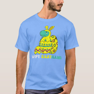 T-shirt Joyeux T-Rex Dinosaur Easter Bunny Egg