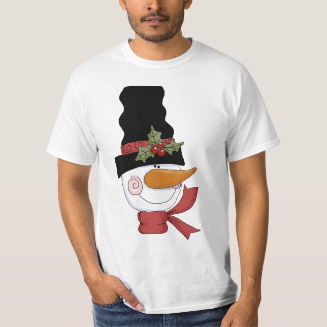 T-shirt Joyeux tee-shirts et cadeaux Snowman (Devant)