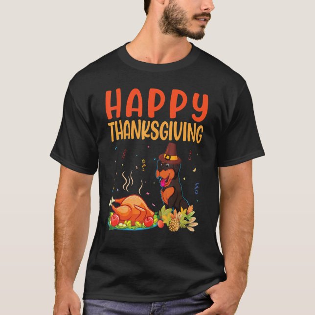 T-shirt Joyeux Thanksg à la viande de dinde (Devant)