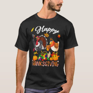 T-shirt Joyeux Thanksgiving Automne Dinde Dabbing Poulet M