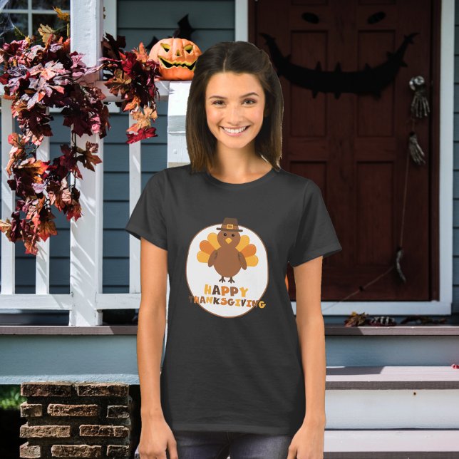 T-shirt Joyeux Thanksgiving Dinde Fête  (Créateur téléchargé)