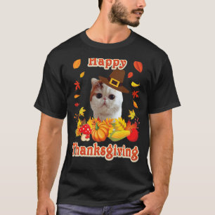 T-shirt Joyeux Thanksgiving Exotic Shorthair Chat Je Suis