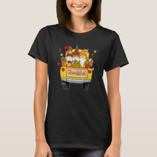 T-shirt Joyeux Thanksgiving Fall Yall Gnome Camion Citroui