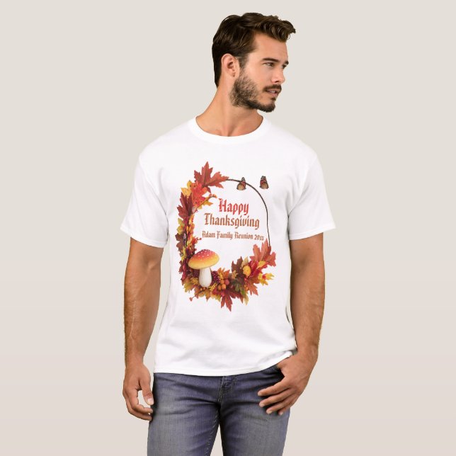 T-shirt Joyeux Thanksgiving rustique  (Devant entier)