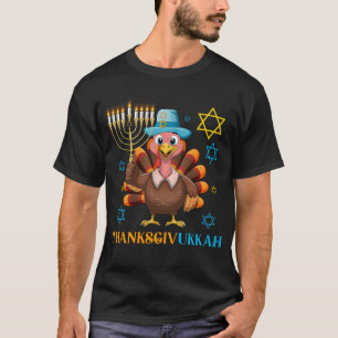 T-shirt Joyeux Thanksgivukkah Turquie Menorah