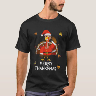 T-shirt Joyeux Thanksmas Thanksgiving Turkey Joyeux Christ