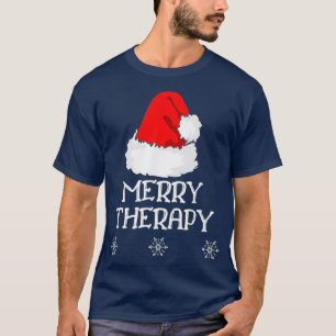 T-shirt Joyeux Thérapie Noël Physique ou Professionnel