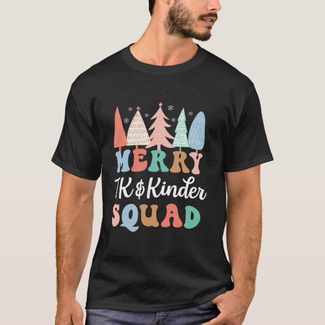 T-shirt Joyeux TK Kinder Squad Christmas Kindergarten Ense (Devant)