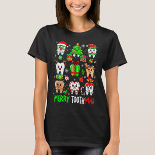 T-shirt Joyeux Toothmas Collection de dents Santa Renne No