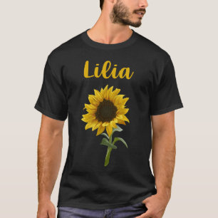 T-shirt Joyeux tournesol - Nom de Lilia