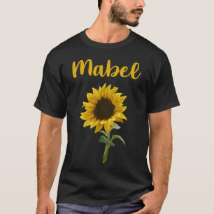 T-shirt Joyeux tournesol - Nom de Mabel
