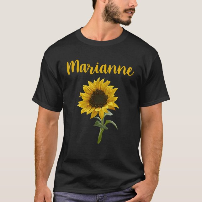 T-shirt Joyeux tournesol - Nom marial (Devant)