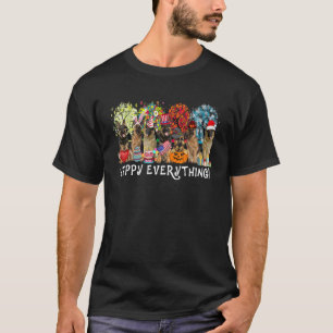 T-shirt Joyeux Tout Allemand Berger Saisons de Chien Toute