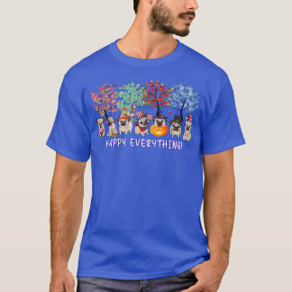 T-shirt Joyeux Tout carlin chien saisons toute l'année Arb
