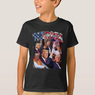 T-shirt Joyeux Trump Vintage 4 juillet patriotique américa