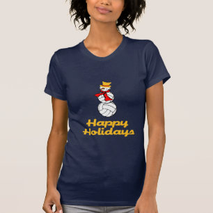 T-shirt Joyeux Vacances Volleyball Snowman