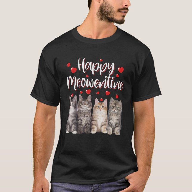 T-shirt Joyeux Valentin 2022 Cute Cats Kitten Matchin (Devant)