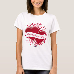 T-shirt Joyeux Valentine ! Red Hearts