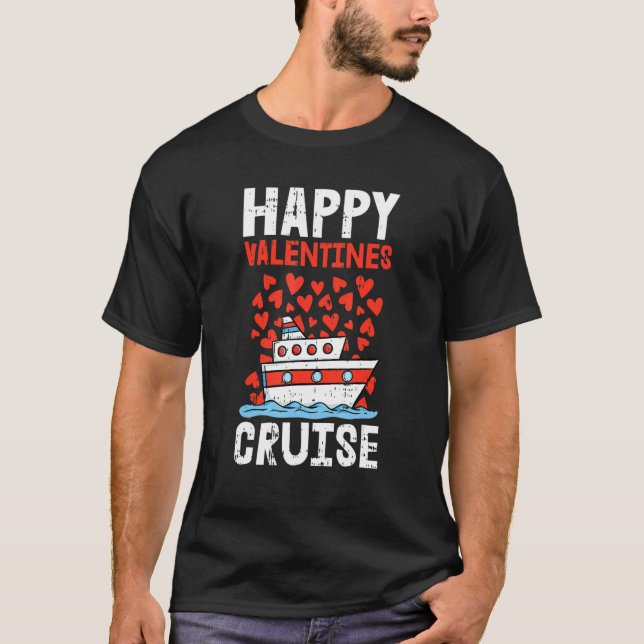 T-shirt Joyeux Valentines Cruise Hearts Cool Cruising Vaca (Devant)