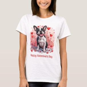 T-shirt Joyeux Valentines Day Boston Terrier Dog