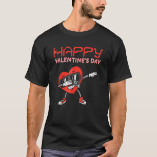 T-shirt Joyeux Valentines Day Dab Heart Gamer Valentine Bo