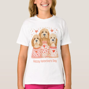 T-shirt Joyeux Valentines Day Goldendoodle Dogs