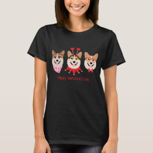 T-shirt Joyeux Valentines Day Pembroke Welsh Corgi Chiens