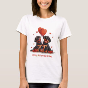 T-shirt Joyeux Valentines Day Rottweiler Dogs