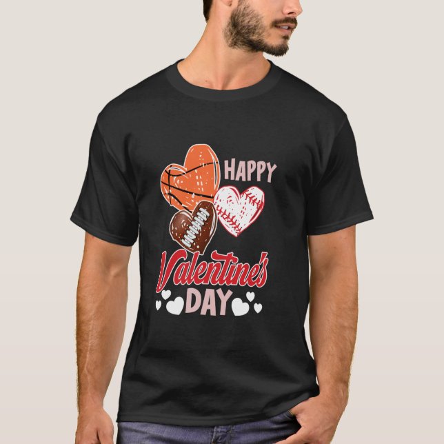 T-shirt Joyeux Valentines Jour de baseball de baseball de  (Devant)