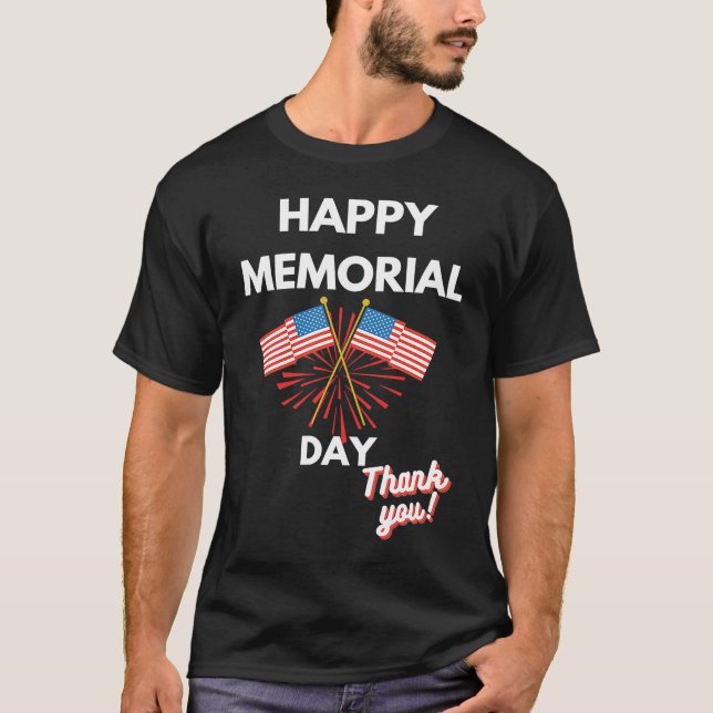 T-shirt Joyeux vétérans du Jour commémoratif (Devant)