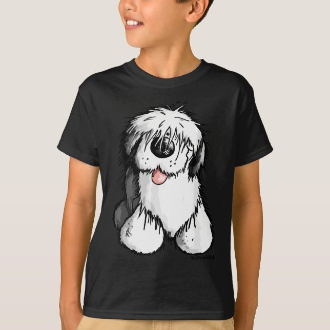T-shirt Joyeux Vieux Chien De Sable Anglais I Pour Un Chie (Devant)