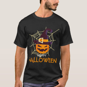 T-shirt Joyeux visage de citrouille d'Halloween jack o lan