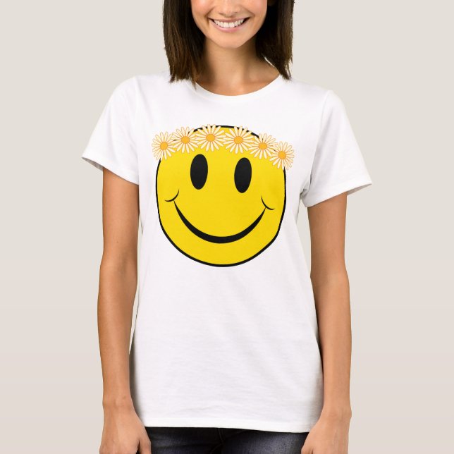 T-shirt Joyeux visage hippie (Devant)