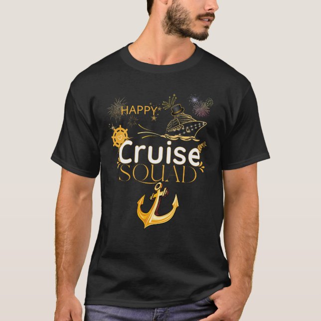 T-shirt Joyeux Voyage Anniversaire Croisière Bateau Bateau (Devant)