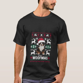 T-shirt Joyeux Woofmas Chien de Montagne de Berne Santa Ou