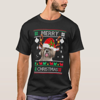 T-shirt Joyeux Woofmas Chih Tzu Chien Noël Vileux Noël Swe