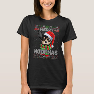 T-shirt Joyeux Woofmas Chihuahua Père Noël Chien Laid Noël