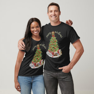 T-shirt Joyeux Woofmas Modèle de Chien - Bouledogue Anglai