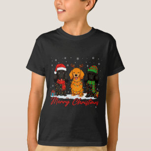 T-shirt Joyeux Woofmas Père Noël Renne Elfe Dachshund Noël