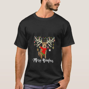 T-shirt Joyeux Woofmas Terrier Gallois Renne Noël Femmes