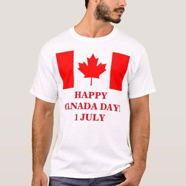 T-SHIRT JOYEZ LA JOURNÉE DU CANADA! (Devant)