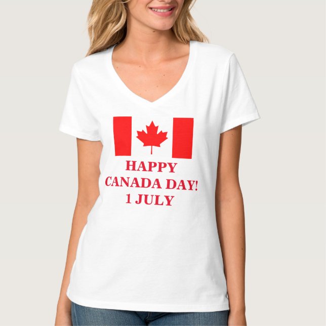 T-SHIRT JOYEZ LA JOURNÉE DU CANADA! (Devant)