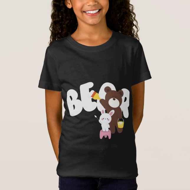 T-Shirt Joyful Bear Girl (Devant)