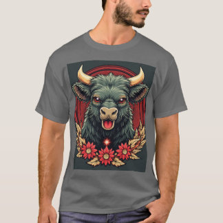 T-shirt Joyful Bull : le sourire du bonheur