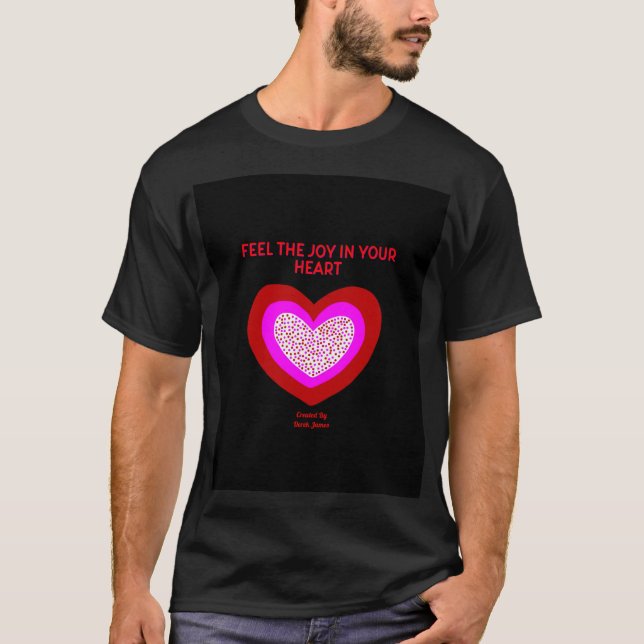 T-shirt Joyful Heart Homme's Black Basic T shirt (Devant)