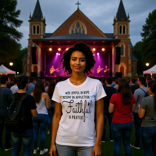 T-shirt Joyful Hope Patient Affliction Faithful Prayer Tee (Créateur téléchargé)