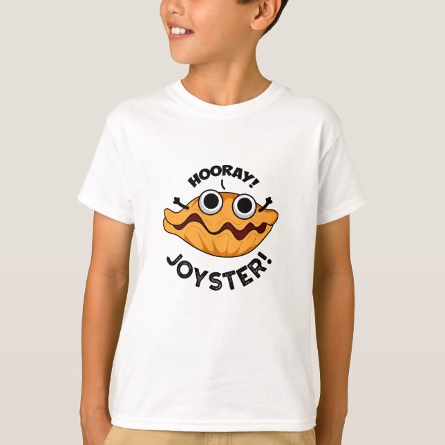 T-shirt Joyster Funny Joyeux Animal Oyster Pun (Devant)