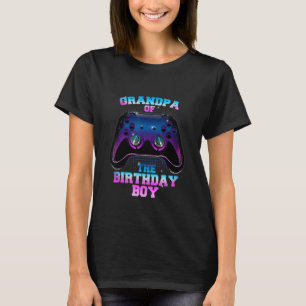 T-shirt Joystick Grand-Père De L'Anniversaire Garçon Contr